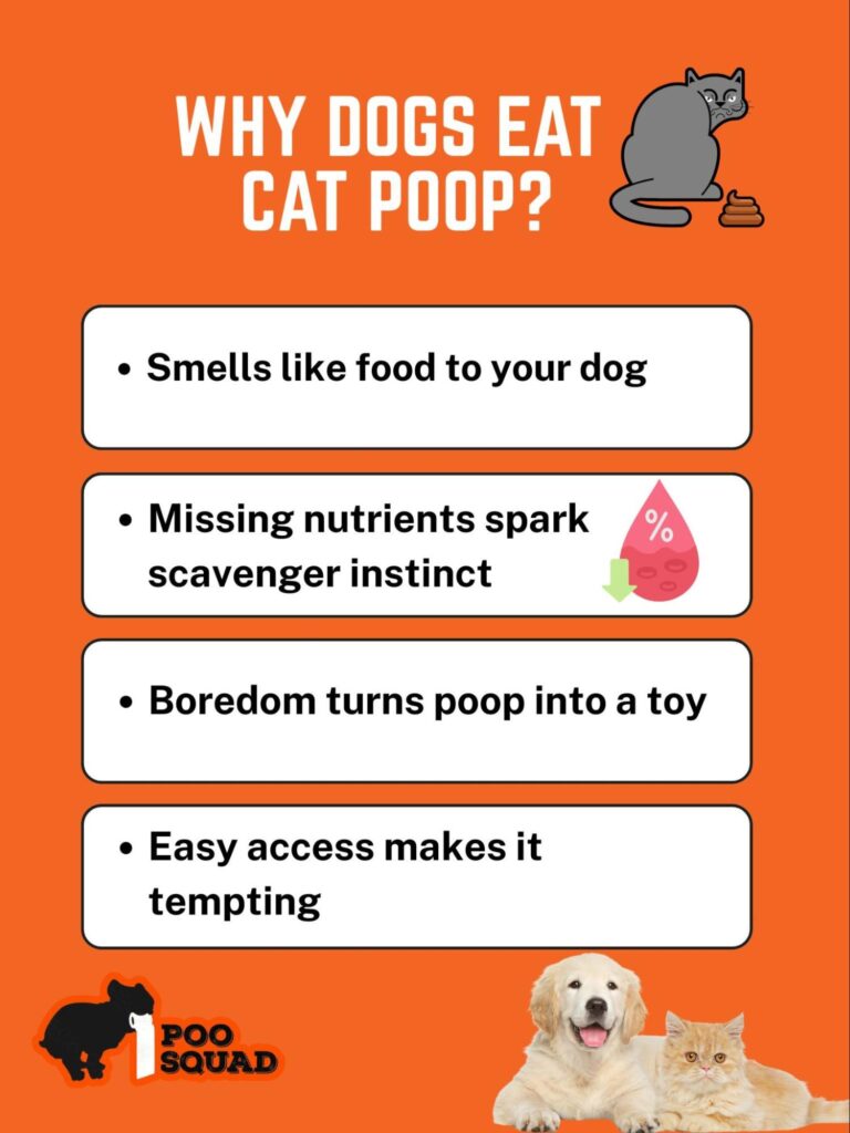 why dogs eat cat poop