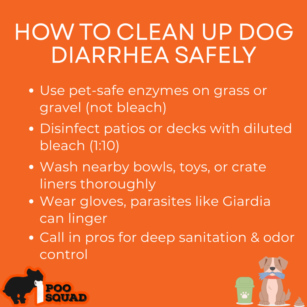 how to clean dog diarrhea