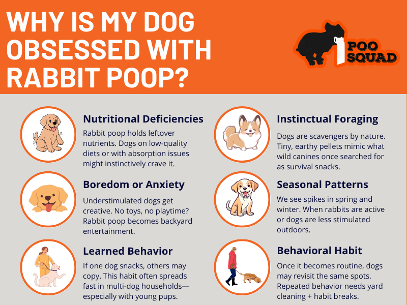 why dog obsessed rabbit poop