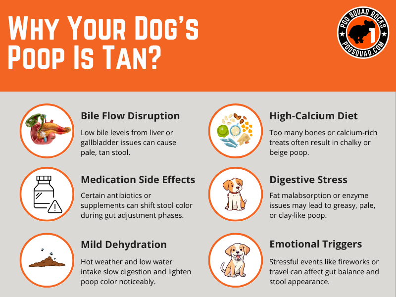 why your dog poop is tan